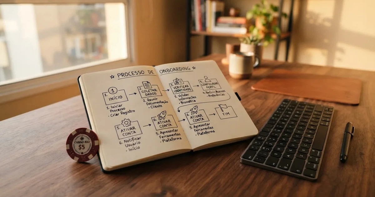 Caderno com um esboço passo a passo ao lado de um teclado — casinos para ganhar dinheiro pt