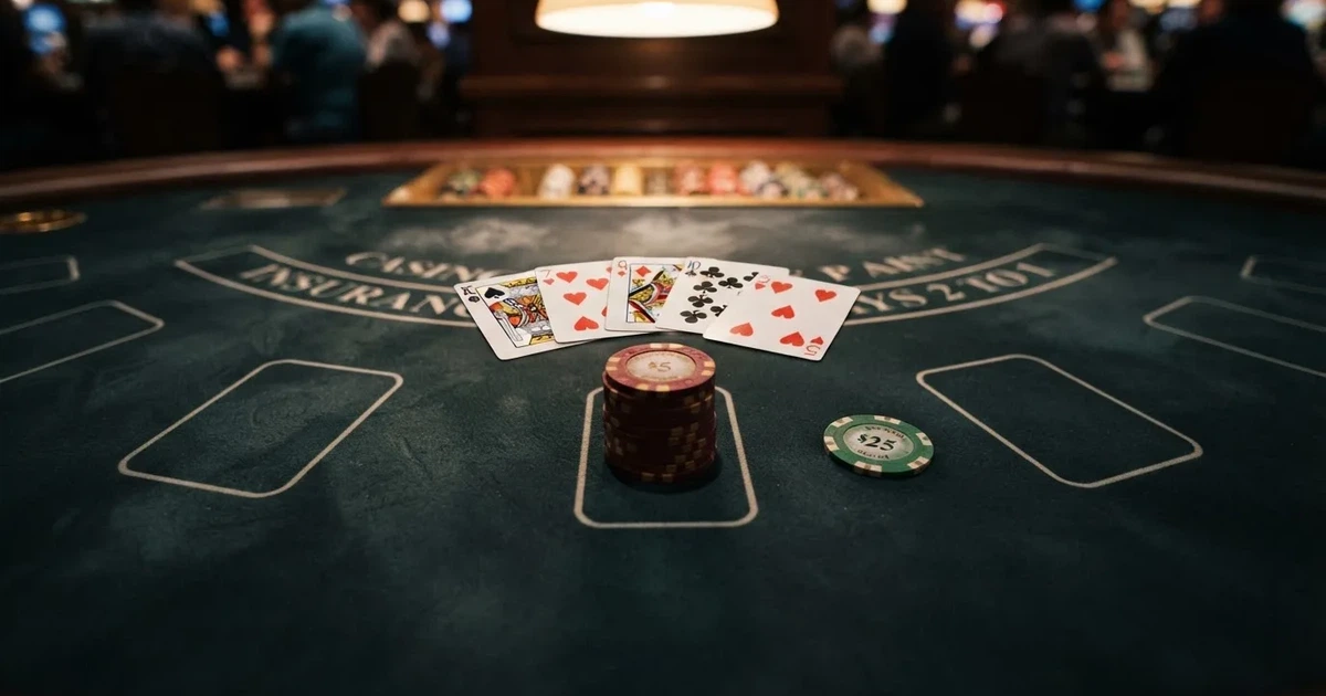 Mesa de jogo iluminada com cartas, vista de cima — jogos de slots em portugal